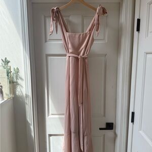 Show Me Your MuMu Claire Midi Dress ~ Dusty Blush Crisp